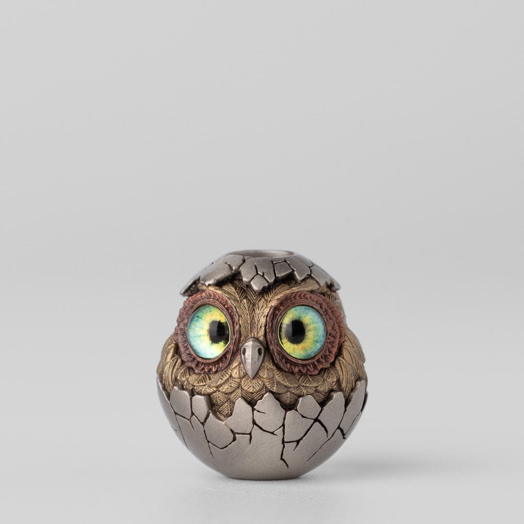 Owl (eggshell) Lanyard Bead