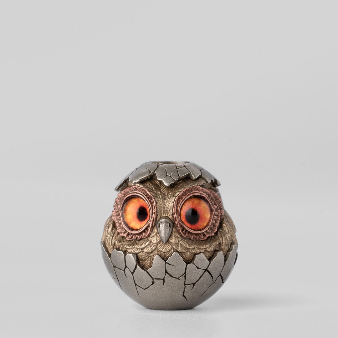 Owl (eggshell) Lanyard Bead