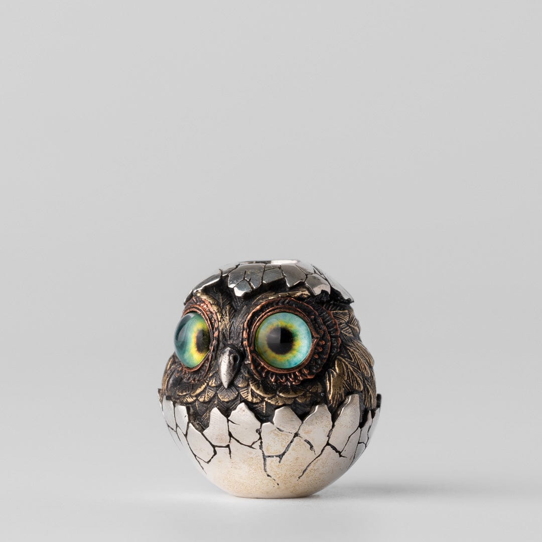 Owl (eggshell) Lanyard Bead